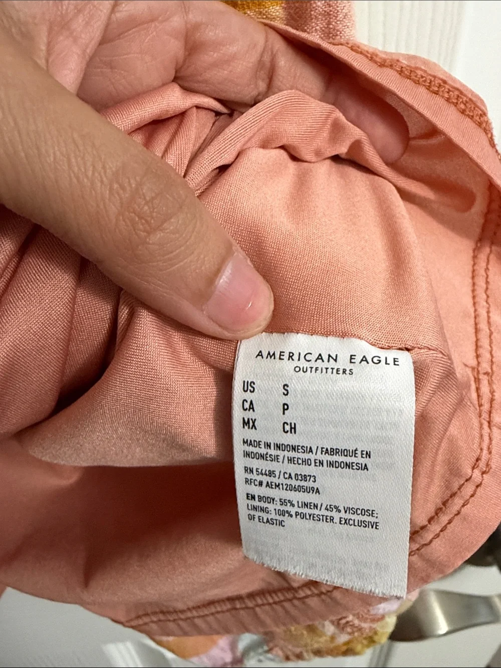 Women’s Plaid Smocked Mini Dress in Pink and Yellow - Picture 3 of 3
